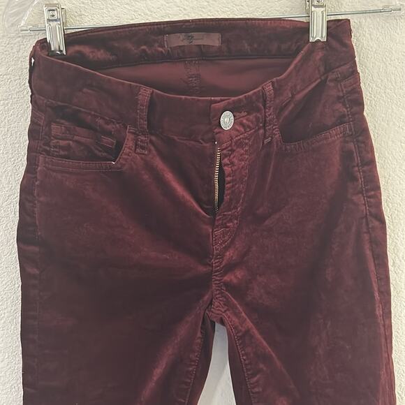 7 For All Mankind High-Waisted Skinny in Velvet Cabernet - Picture 2 of 14